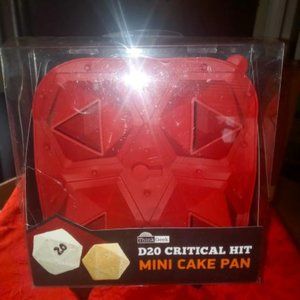 D20 Critical Hit Mini Cake Pan Think Geek Bundle of 2
